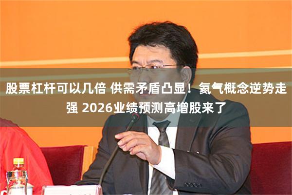 股票杠杆可以几倍 供需矛盾凸显！氦气概念逆势走强 2026业绩预测高增股来了