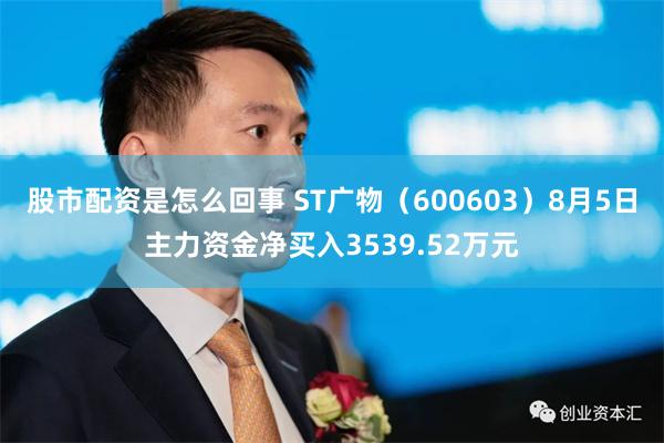 股市配资是怎么回事 ST广物（600603）8月5日主力资金净买入3539.52万元