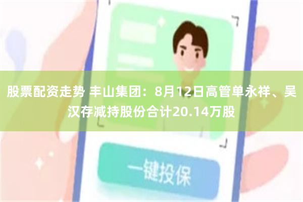 股票配资走势 丰山集团：8月12日高管单永祥、吴汉存减持股份合计20.14万股