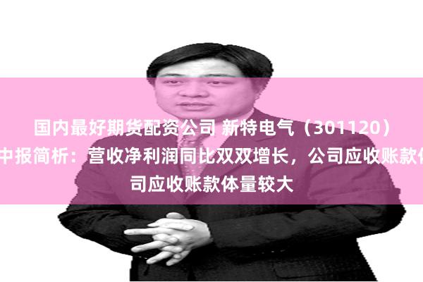 国内最好期货配资公司 新特电气（301120）2025年中报简析：营收净利润同比双双增长，公司应收账款体量较大