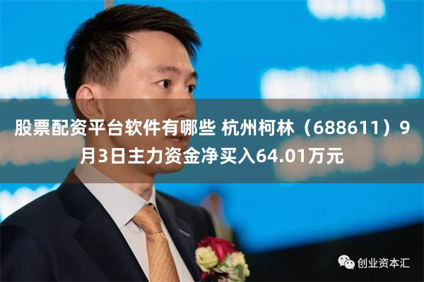股票配资平台软件有哪些 杭州柯林（688611）9月3日主力资金净买入64.01万元