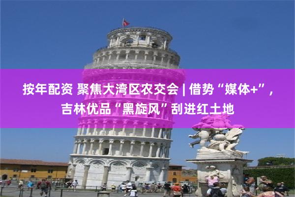 按年配资 聚焦大湾区农交会 | 借势“媒体+”，吉林优品“黑旋风”刮进红土地