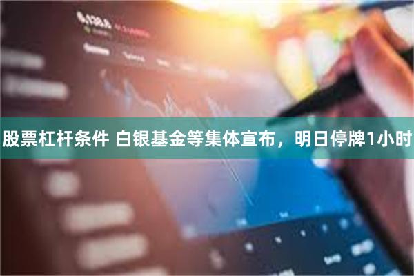股票杠杆条件 白银基金等集体宣布,明日停牌1小时
