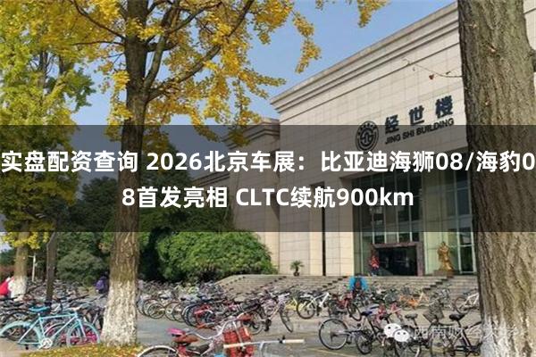 实盘配资查询 2026北京车展：比亚迪海狮08/海豹08首发亮相 CLTC续航900km