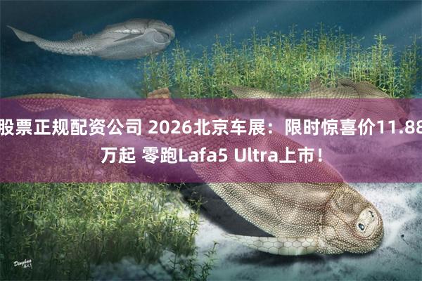 股票正规配资公司 2026北京车展：限时惊喜价11.88万起 零跑Lafa5 Ultra上市！