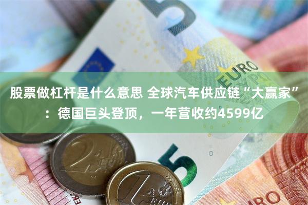 股票做杠杆是什么意思 全球汽车供应链“大赢家”：德国巨头登顶，一年营收约4599亿