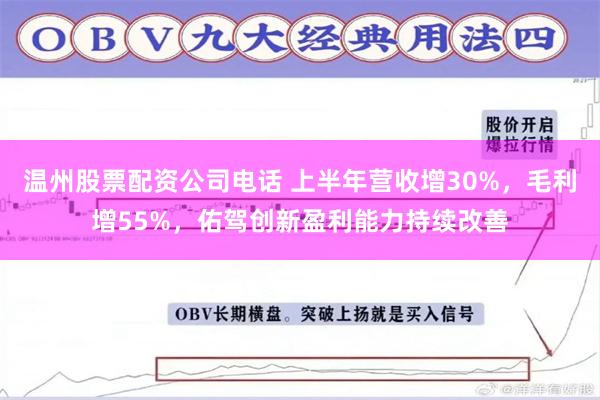 温州股票配资公司电话 上半年营收增30%，毛利增55%，佑驾创新盈利能力持续改善
