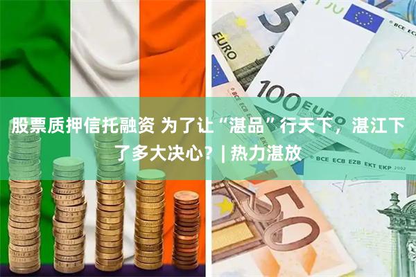 股票质押信托融资 为了让“湛品”行天下，湛江下了多大决心？| 热力湛放