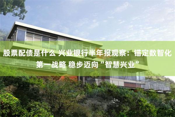 股票配债是什么 兴业银行半年报观察：锚定数智化第一战略 稳步迈向“智慧兴业”