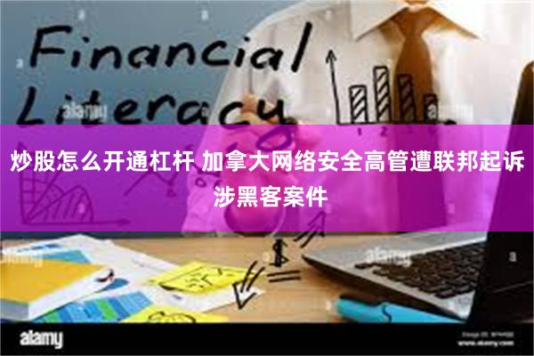炒股怎么开通杠杆 加拿大网络安全高管遭联邦起诉 涉黑客案件